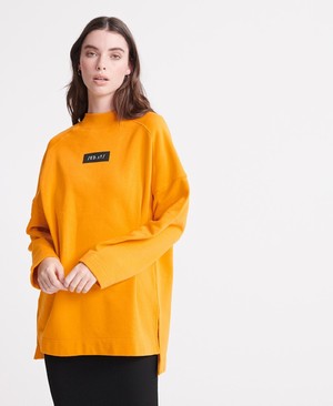 Superdry Edit Oversized Női Pulóver Arany | JPMFD8473